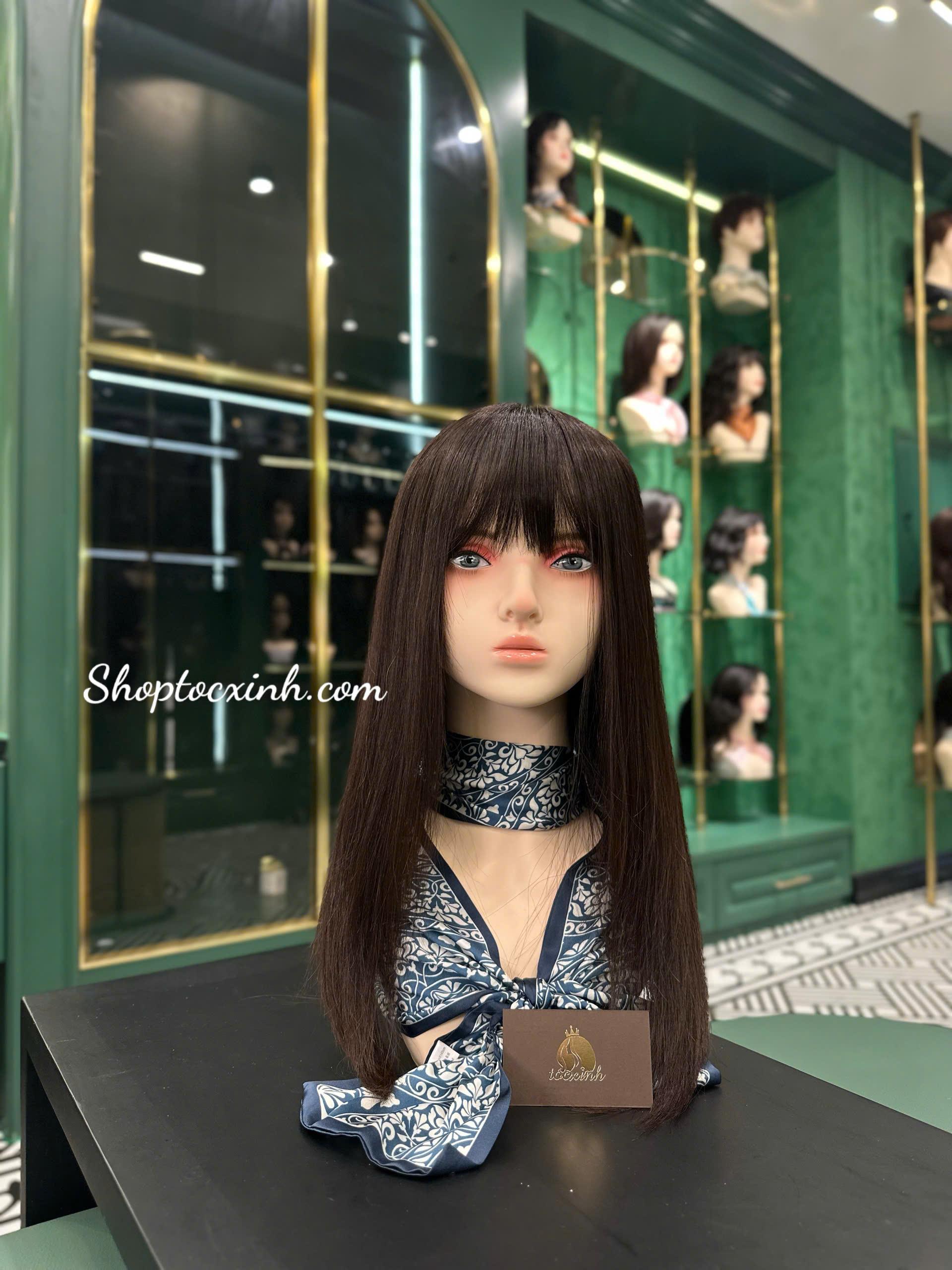 TÓC DÀI NGUYÊN ĐẦU THẲNG TÓC GIẢ LÀM BẰNG TÓC THẬT