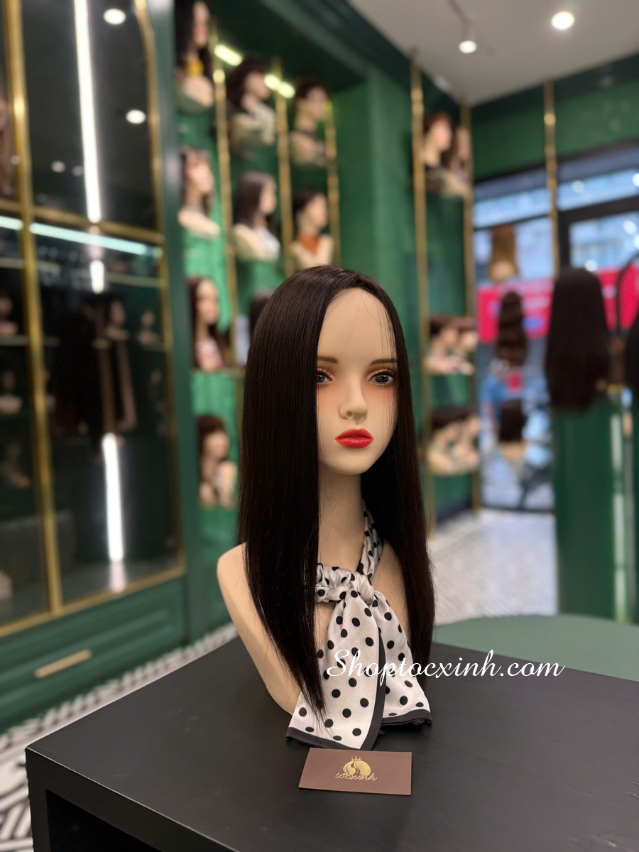 TÓC MÁI CHE HÓI LÀM BẰNG TÓC THẬT DÀI 4D40CM 